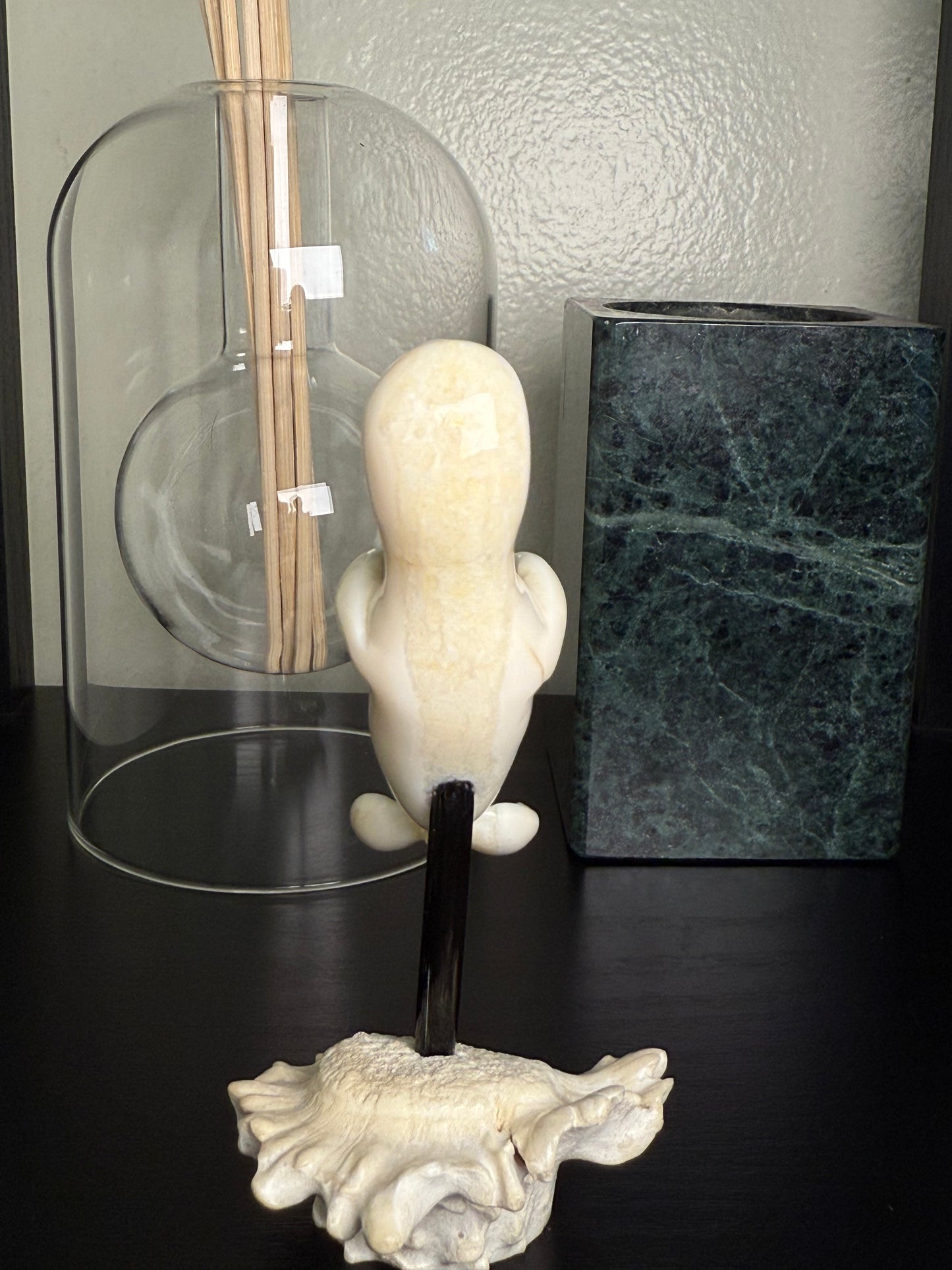 Dancing Ivory Beluga Whale Figurine