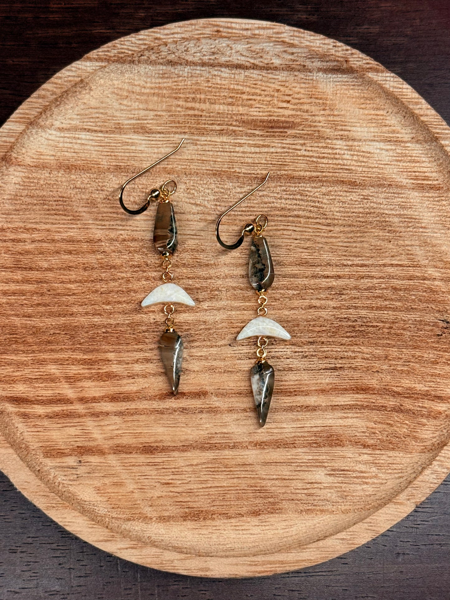 Ivory Moon Drop Earrings