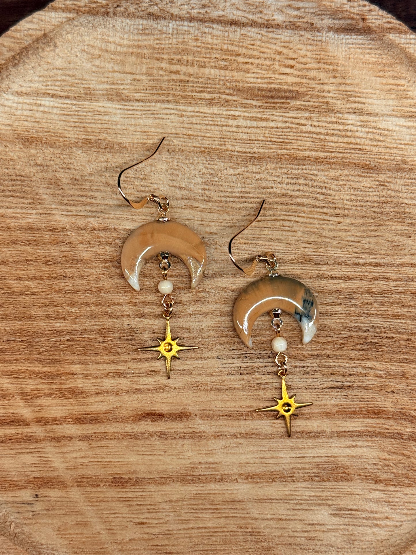 Ivory Moon Earrings