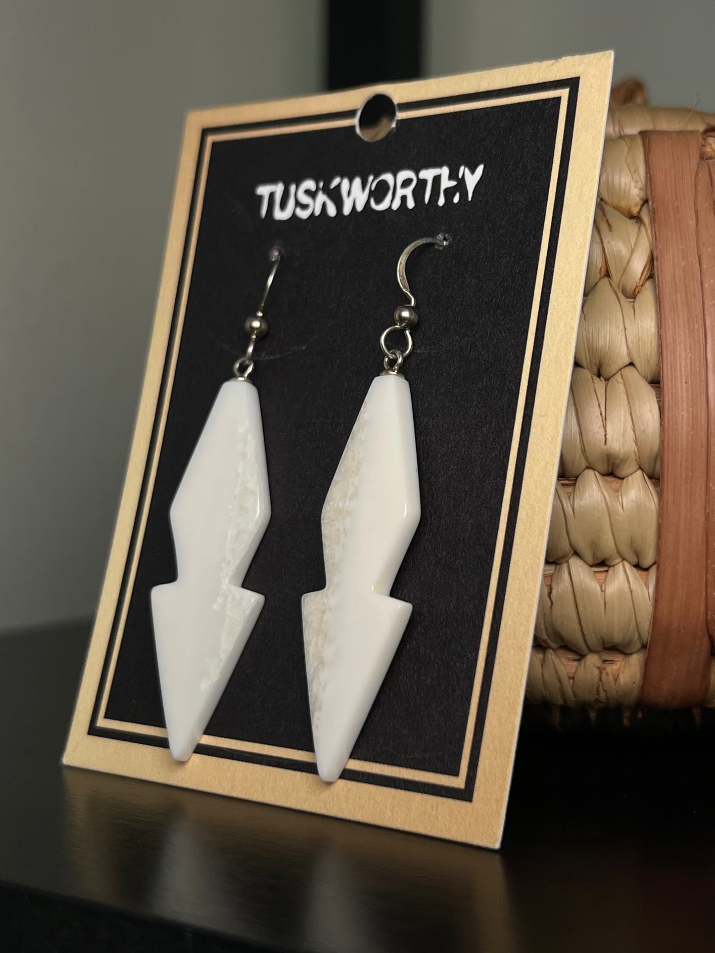Ivory Arrow Head Earrings