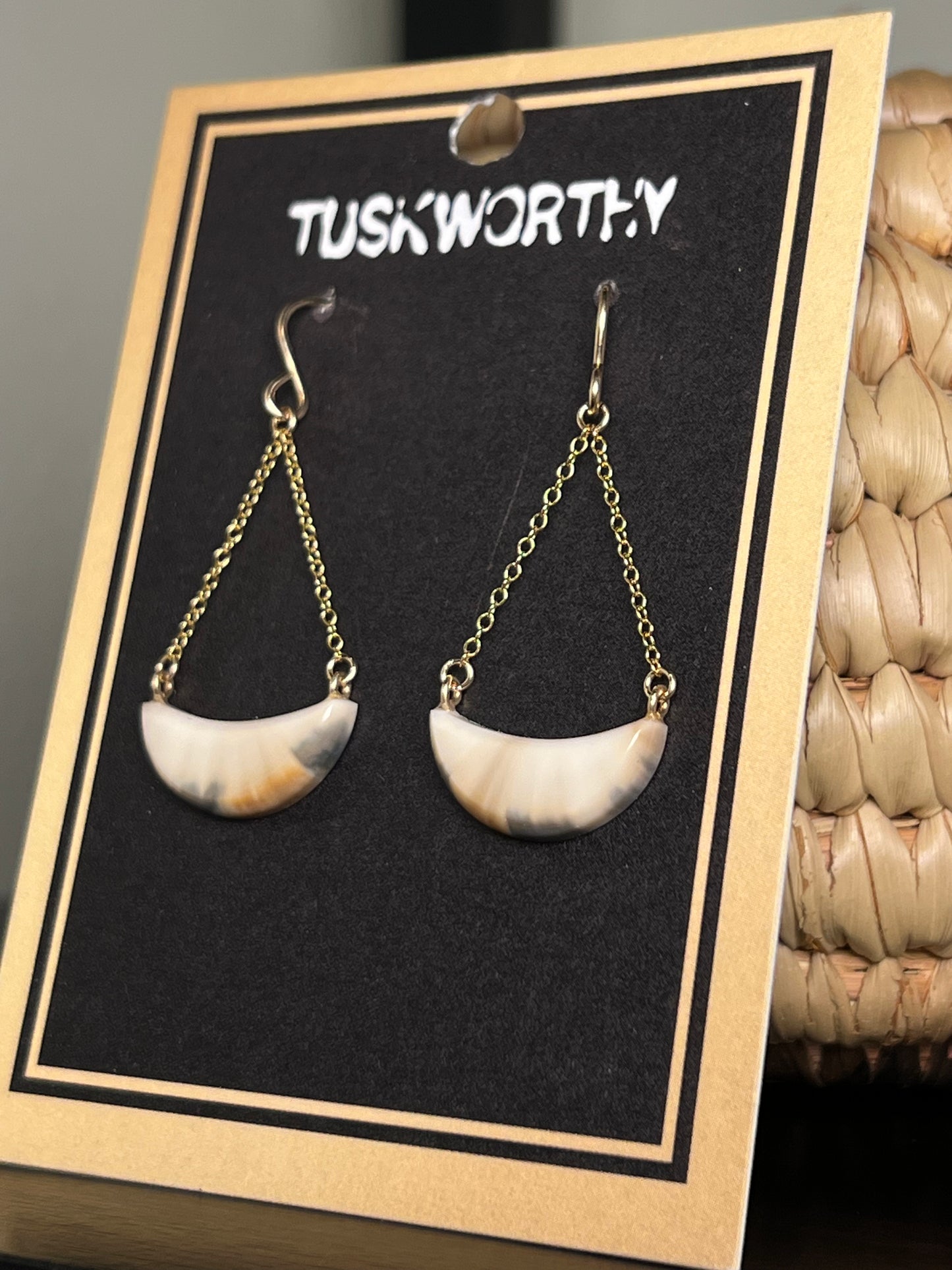 Ivory Eclipse Swing Earrings