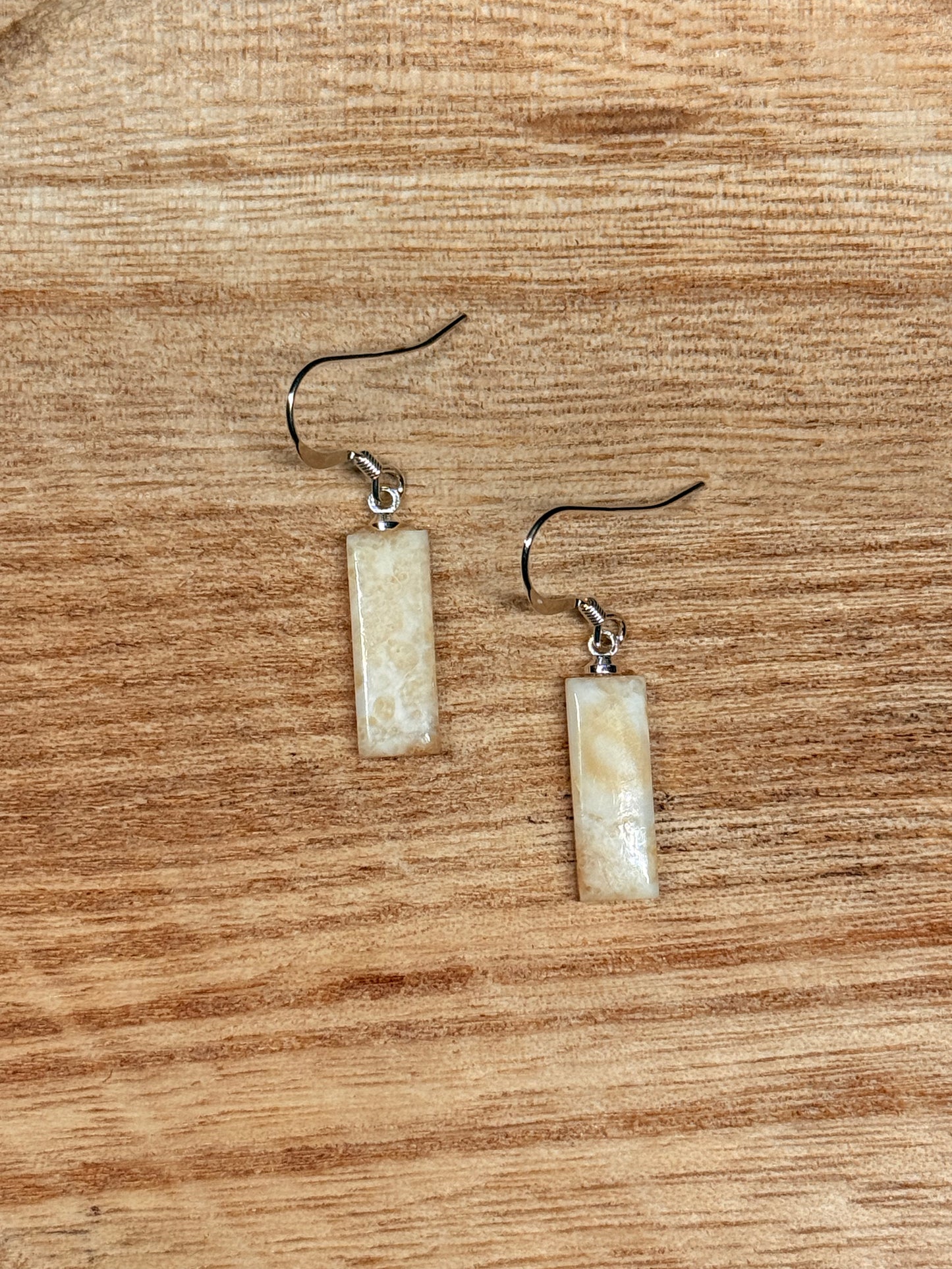 Mini Ivory Bar Earrings
