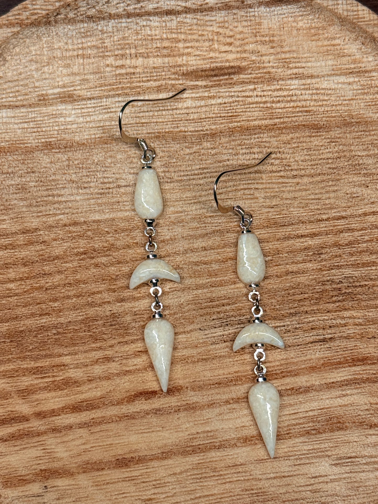 Ivory Moon Drop Earrings