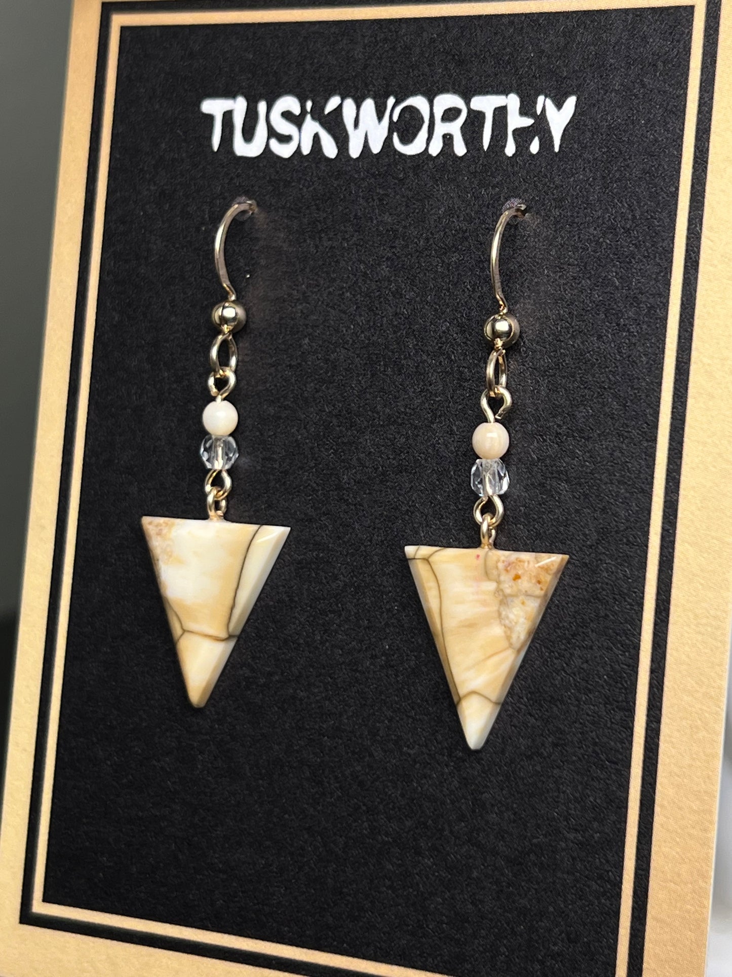 Tan Ivory Earrings