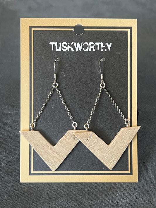 Whale Bone V-Shaped Earrings