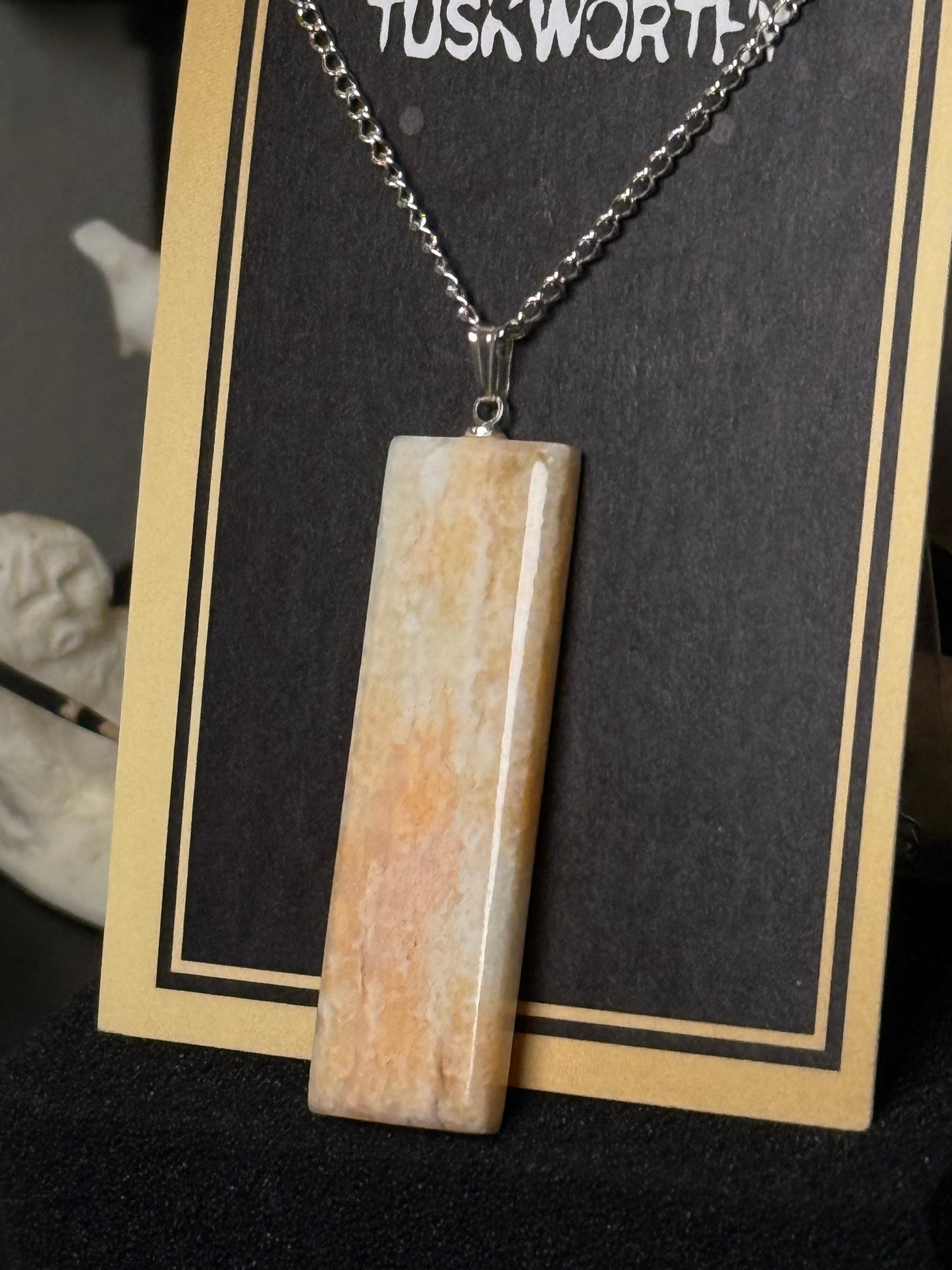 Peachy Ivory Bar Necklace