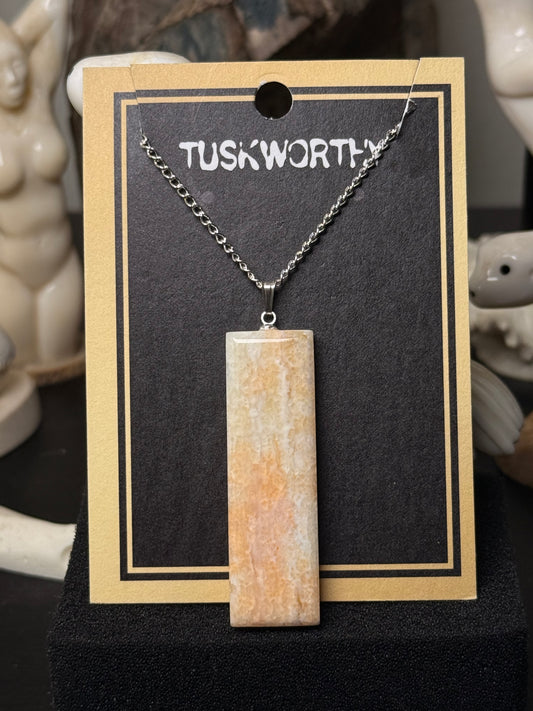 Peachy Ivory Bar Necklace