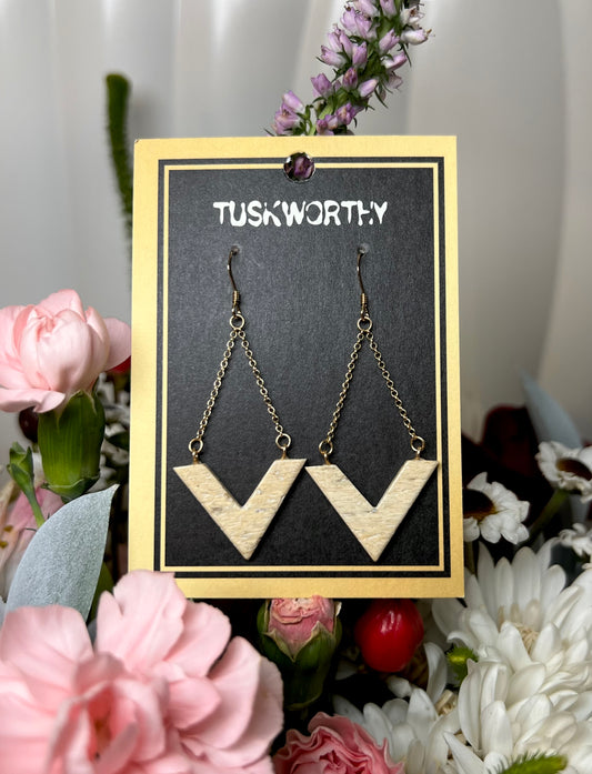 Whale Bone V-Shaped Earrings