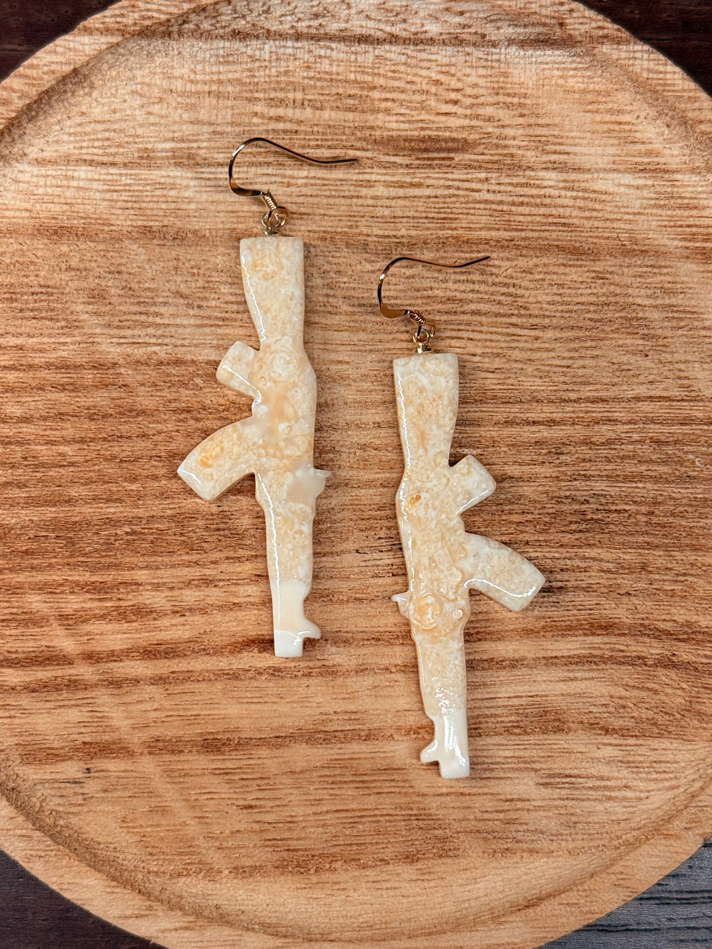 AK-47 Ivory Earrings