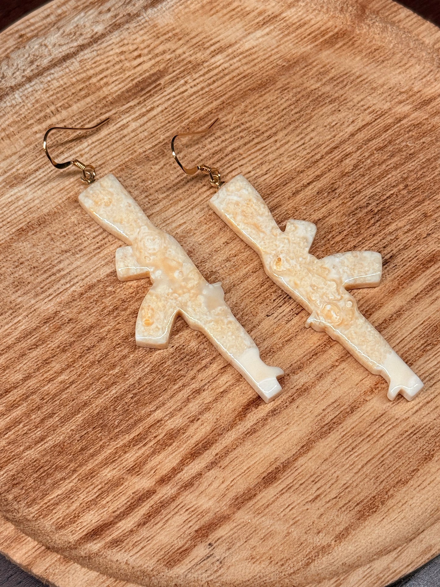 AK-47 Ivory Earrings