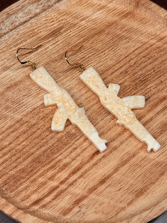 AK-47 Ivory Earrings