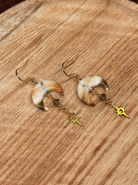 Ivory Moon Earrings