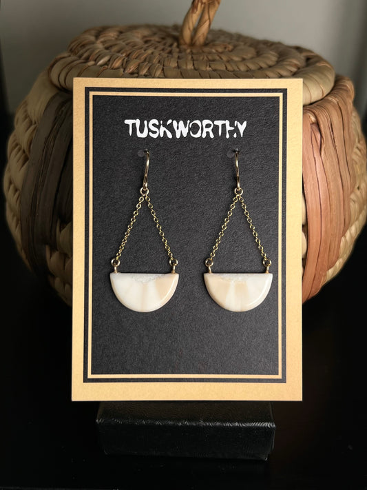Ivory Eclipse Swing Earrings