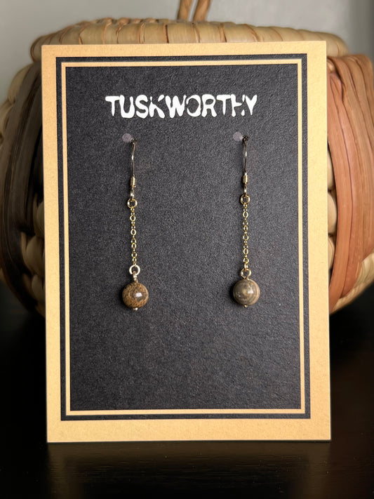 Ivory Bead Earrings