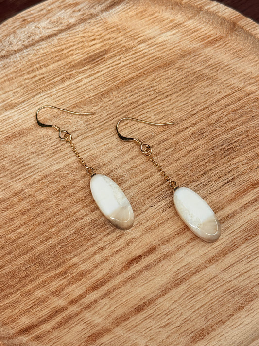 Oval Ivory Earrings