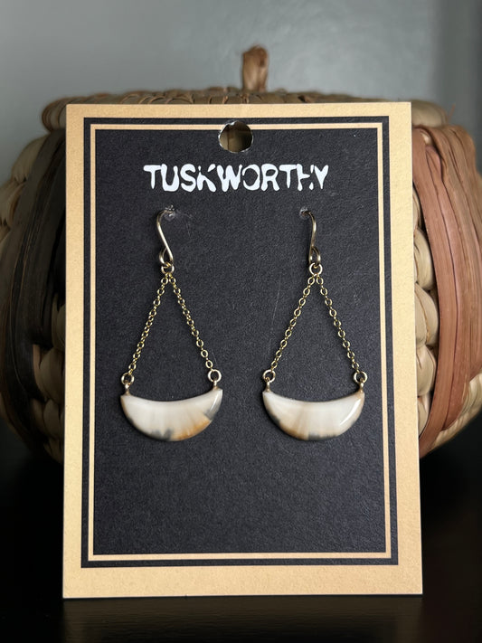 Ivory Eclipse Swing Earrings