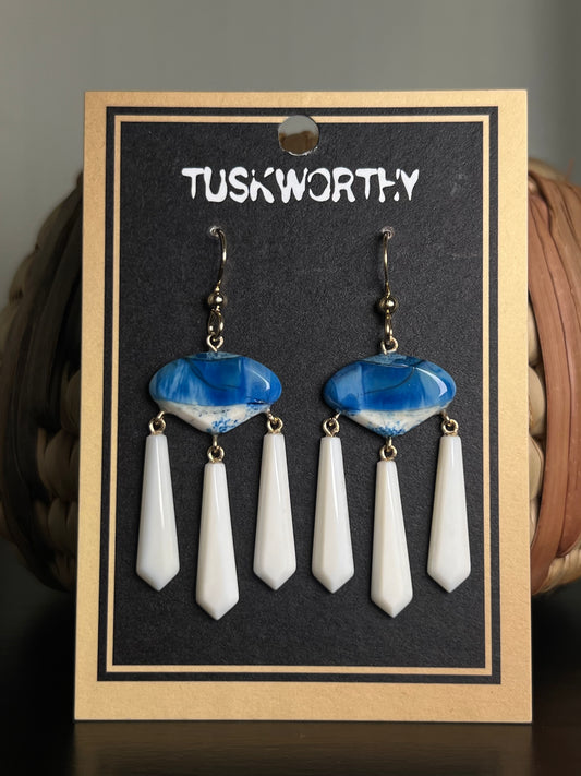 Cobalt Blue Chandelier Earrings