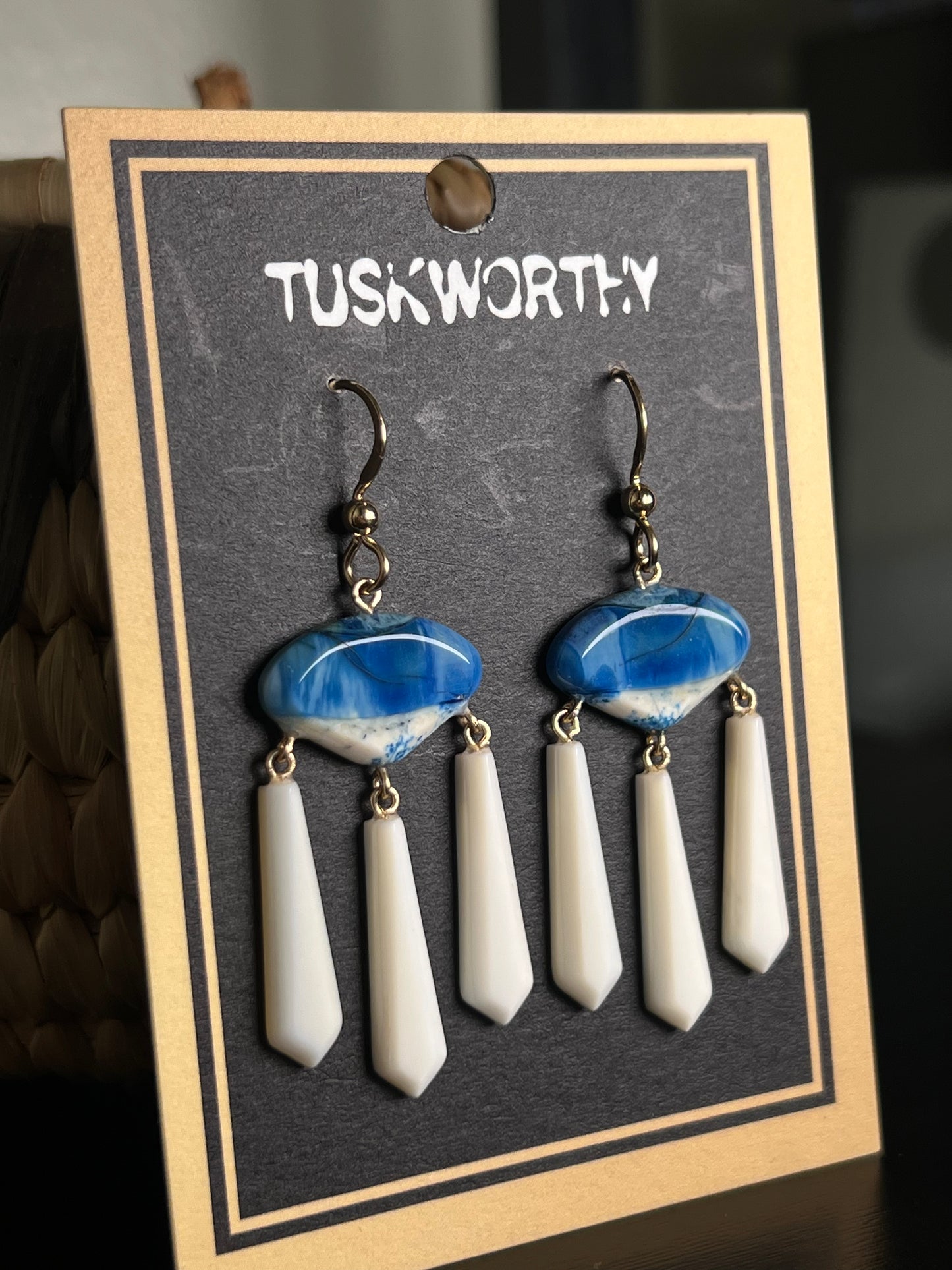 Cobalt Blue Chandelier Earrings