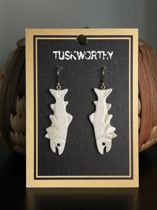 Ivory Salmon Earrings