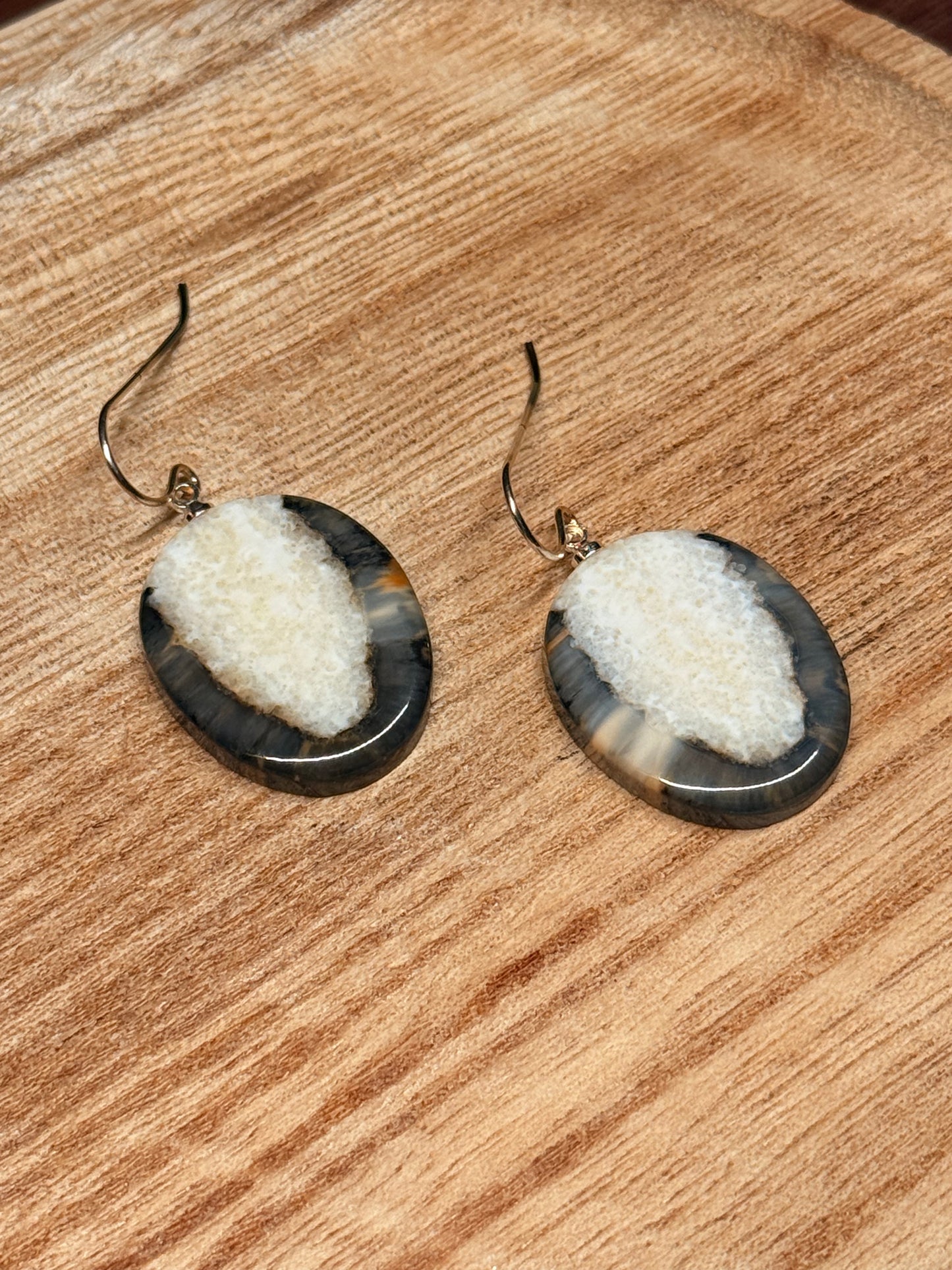 Natural Cut Ivory Earrings