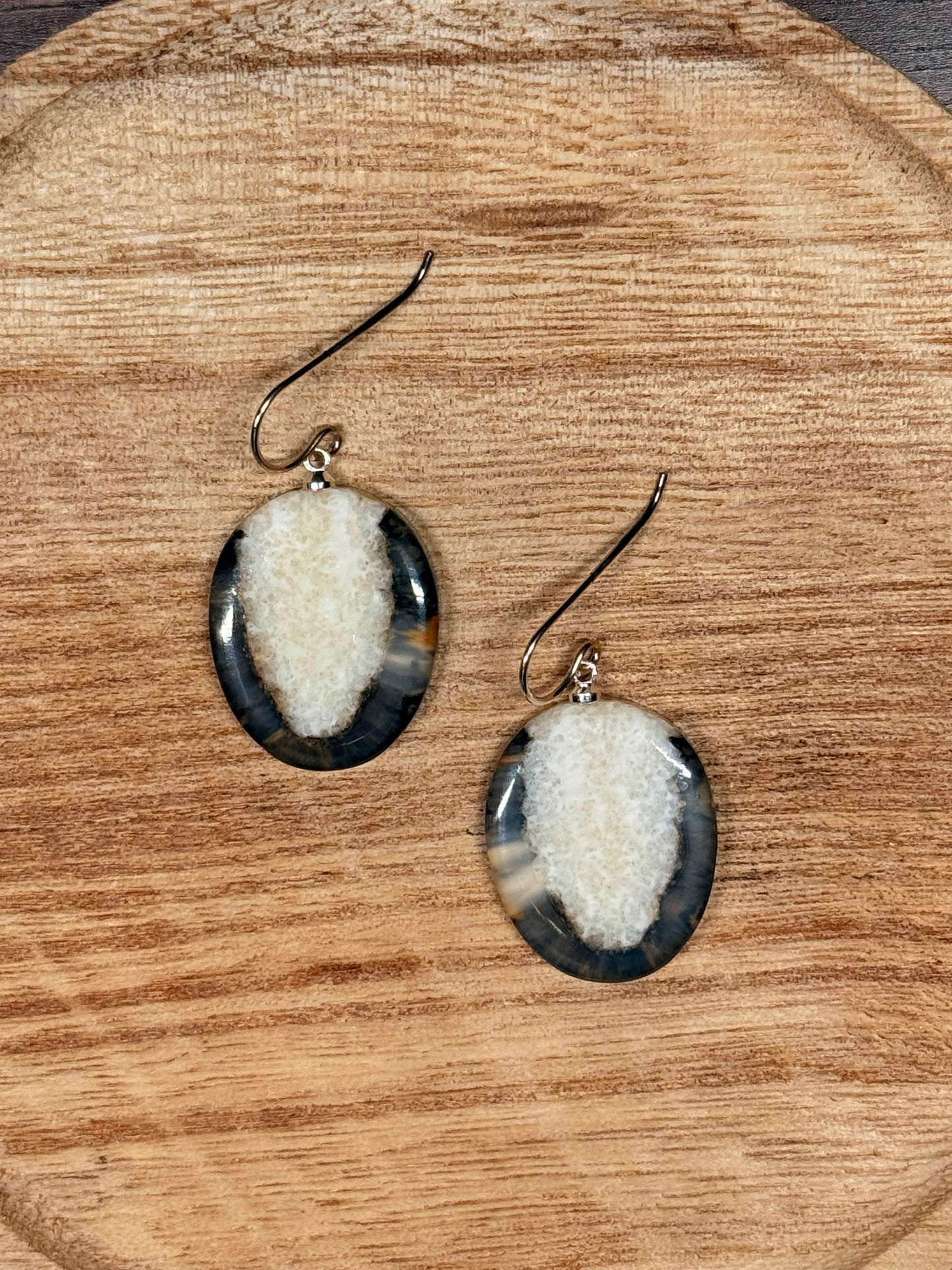 Natural Cut Ivory Earrings