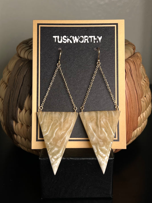 Arctic Vortex Muskox Horn Earrings