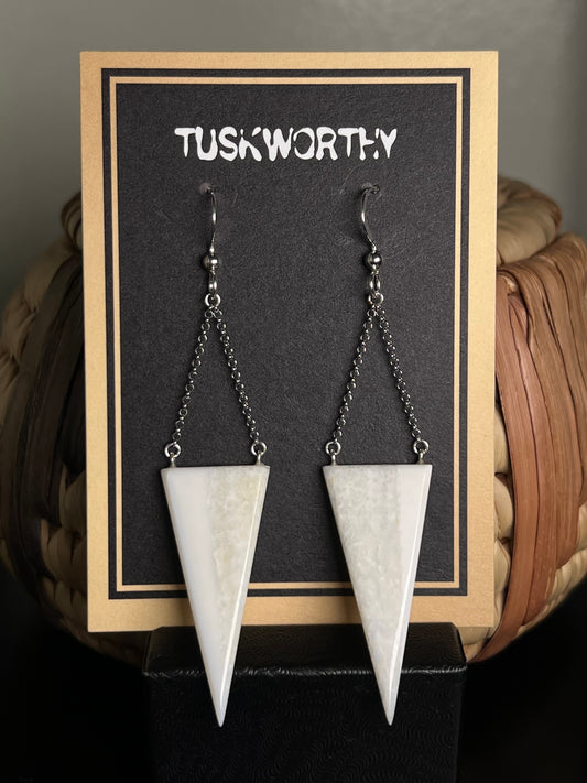 Arctic Vortex Ivory Earrings