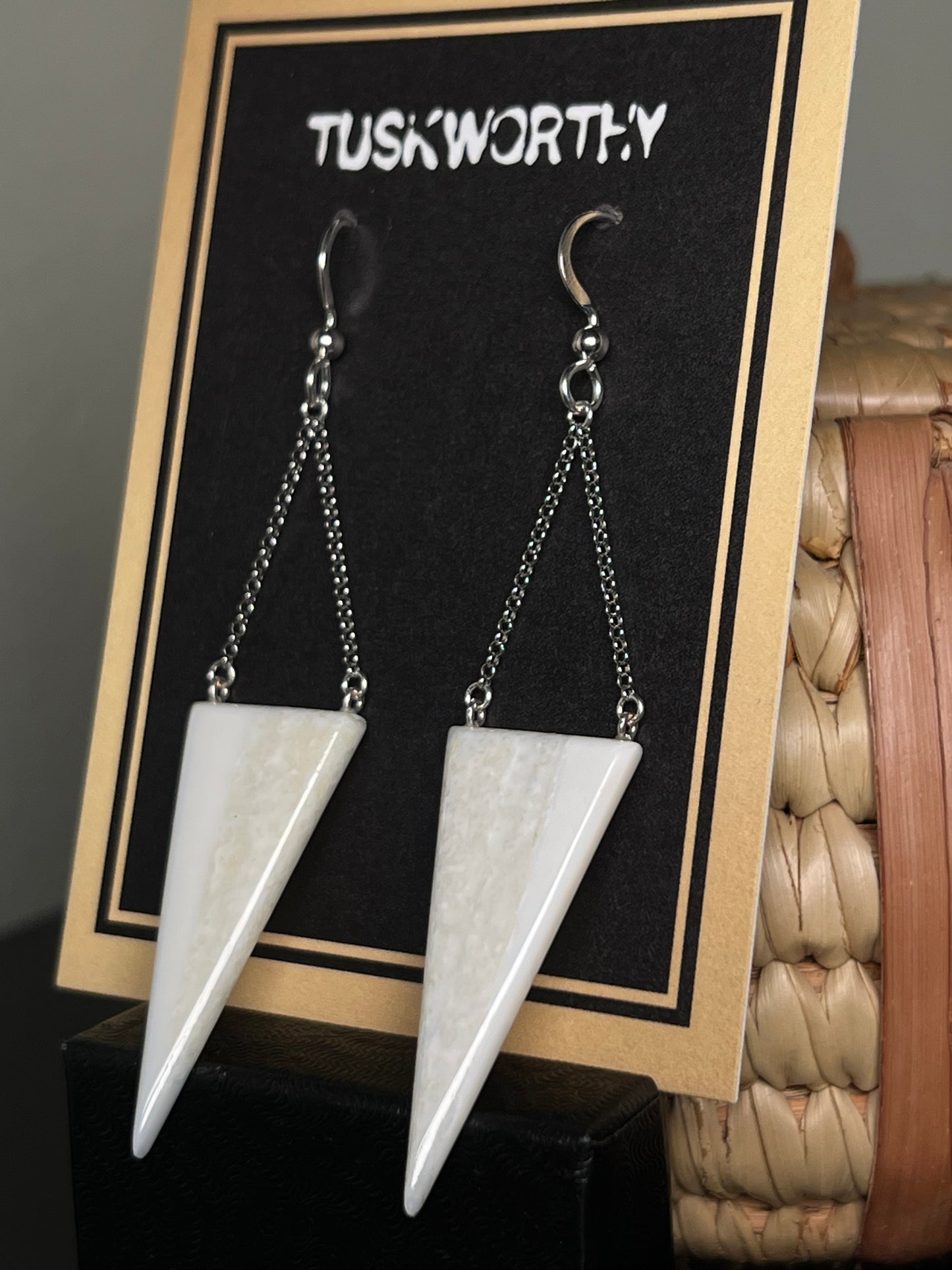 Arctic Vortex Ivory Earrings