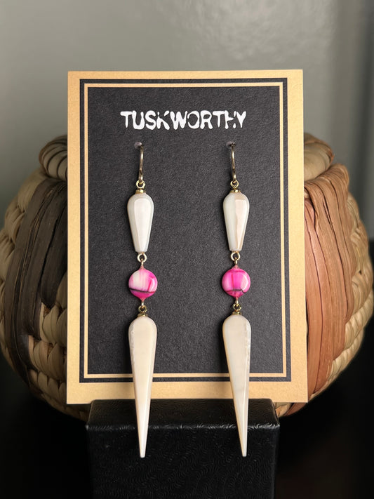 Fuchsia Harmony Tusk Drops