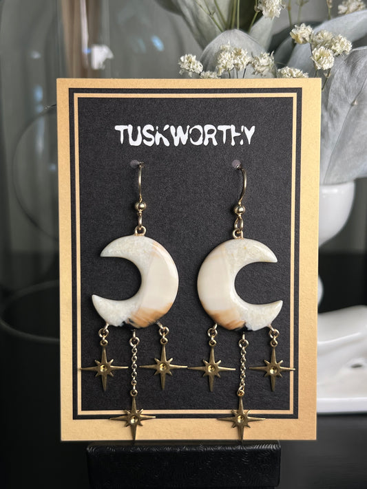 Calico Dream Ivory Earrings