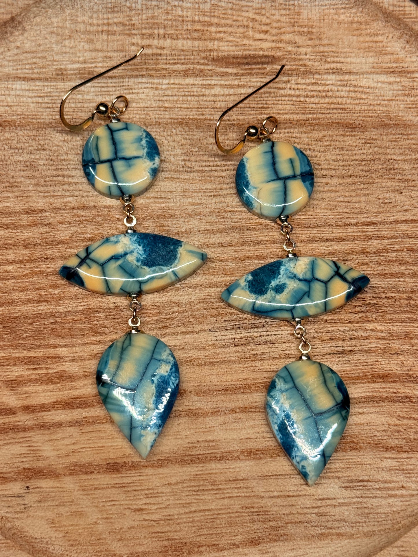 Teal Trinity Earrings