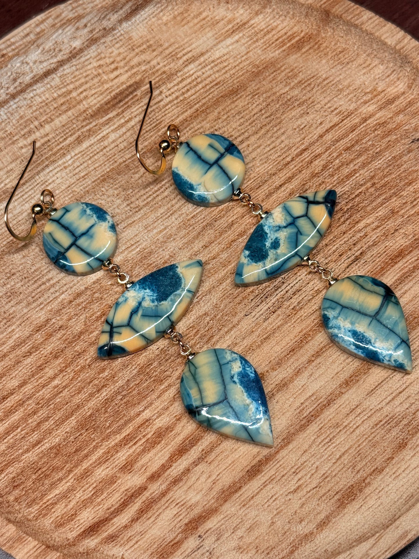 Teal Trinity Earrings