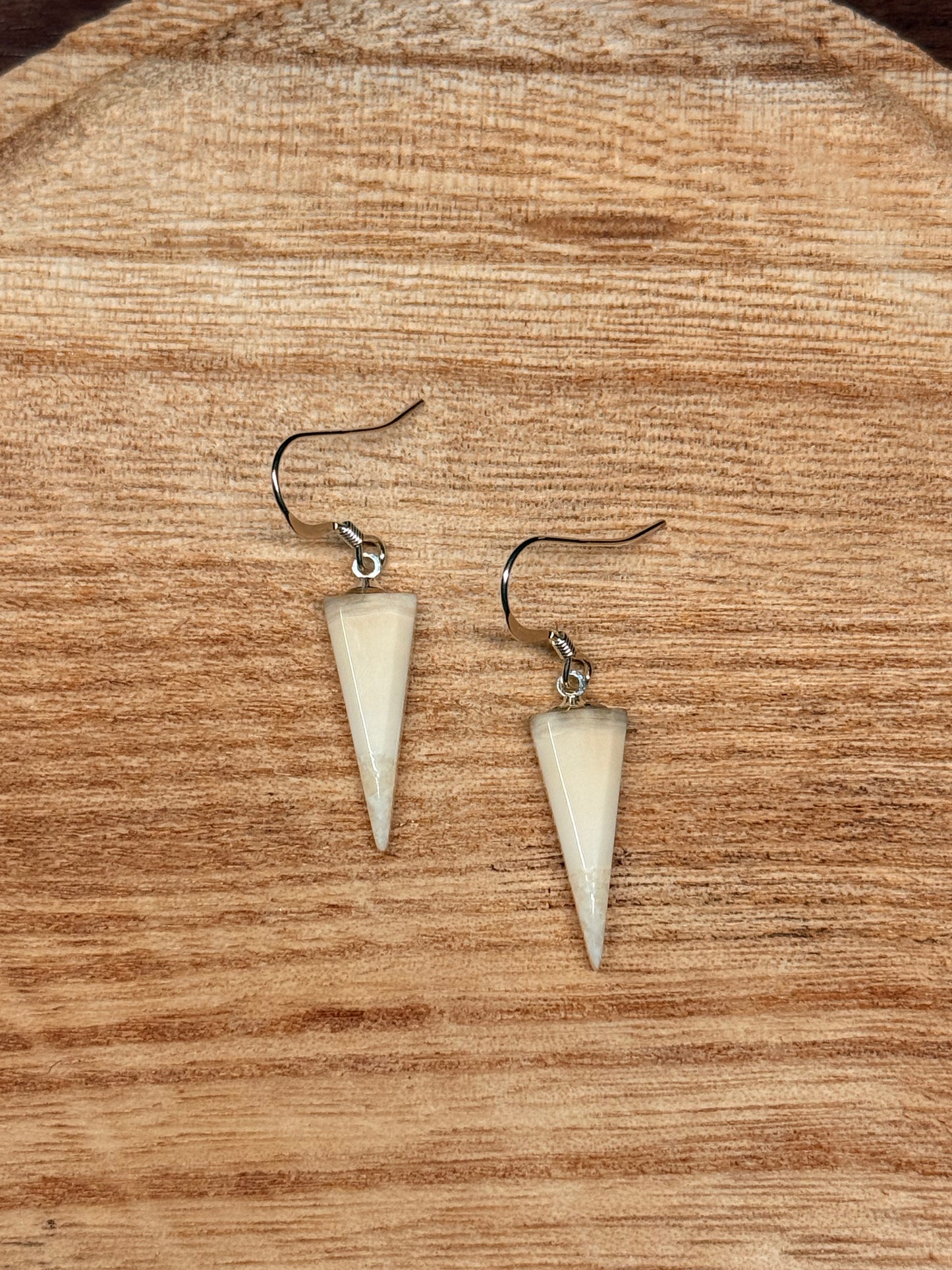 Mini Ivory Spike Earrings