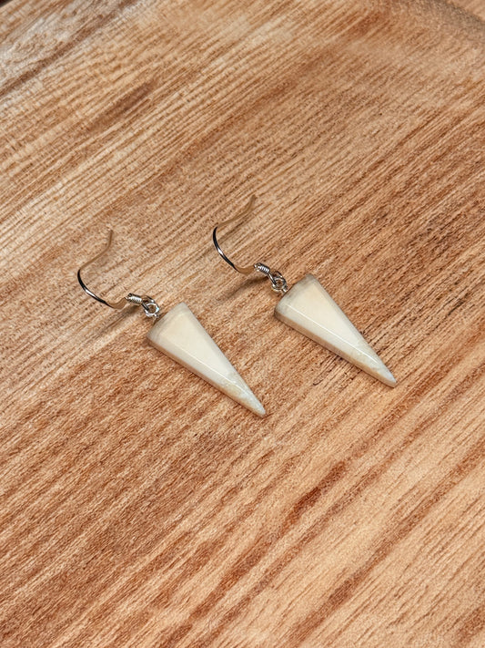 Mini Ivory Spike Earrings