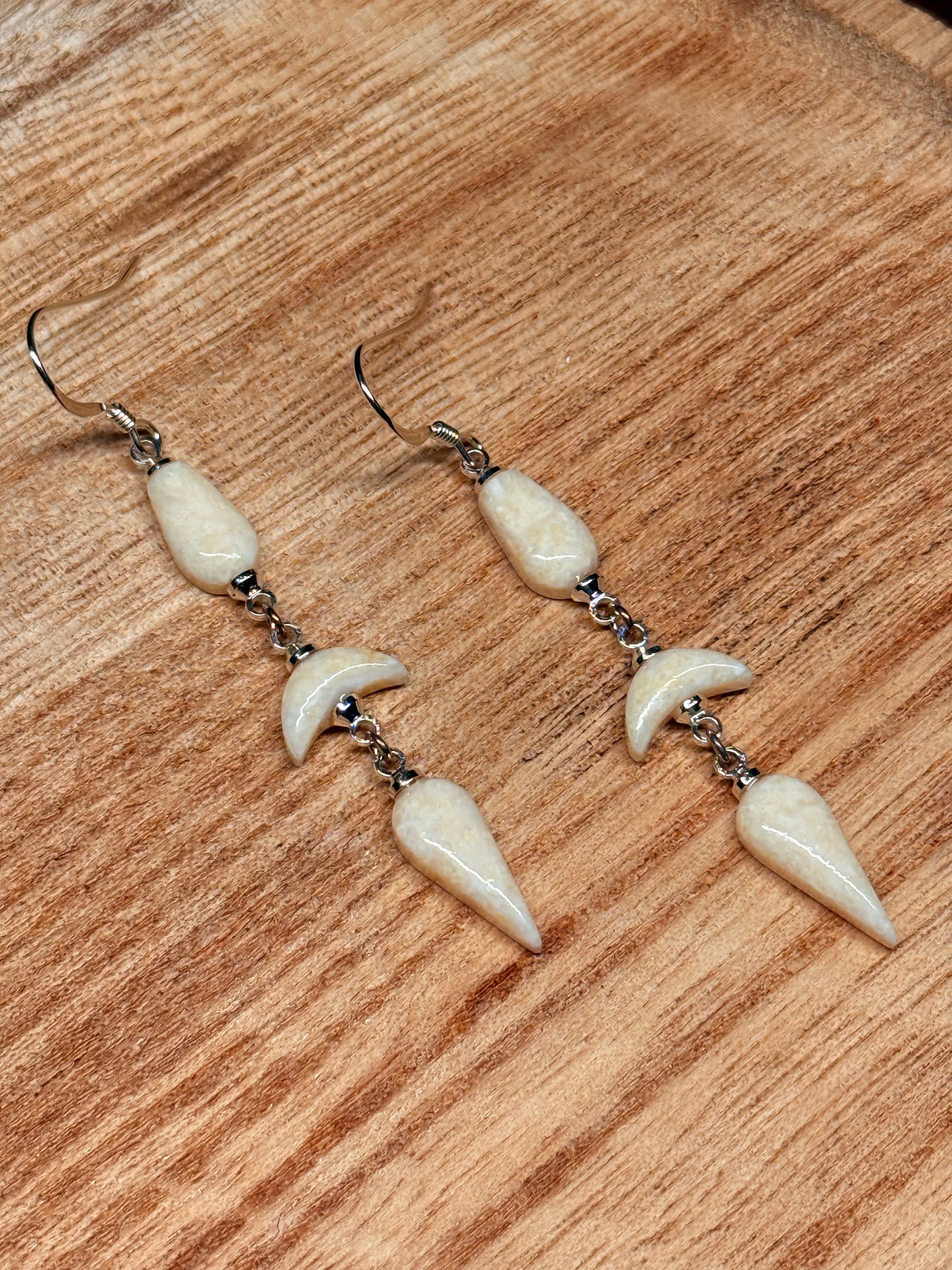 Ivory Moon Drop Earrings