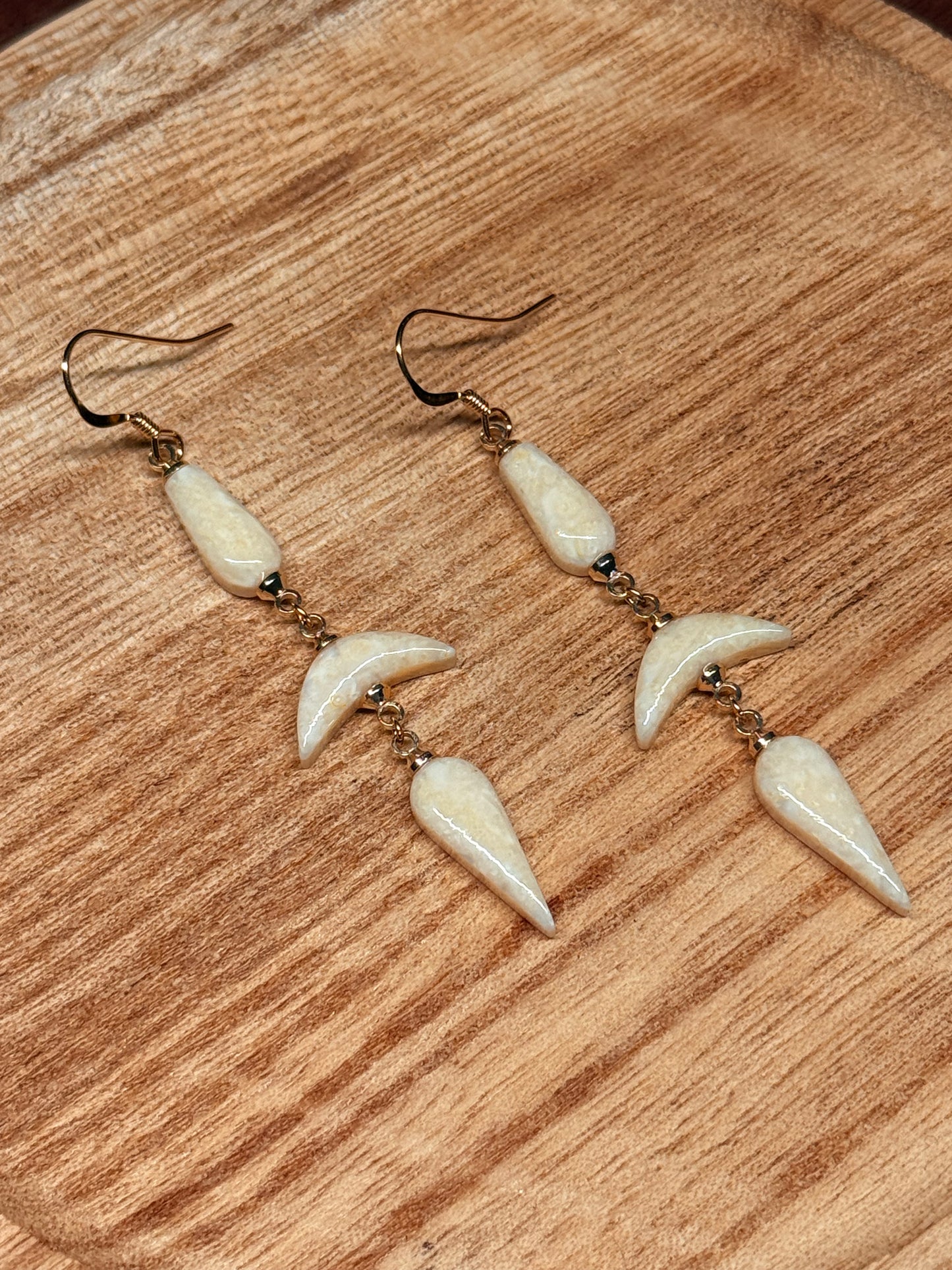 Ivory Moon Fall Earrings