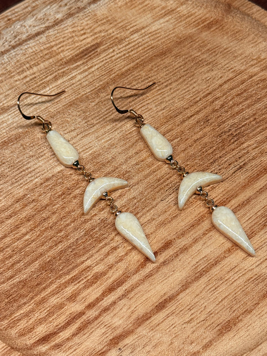 Ivory Moon Fall Earrings