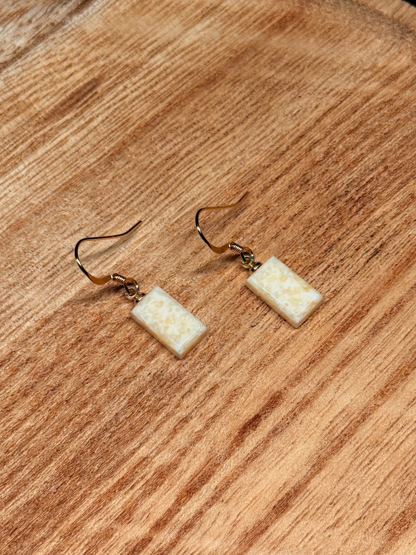 Mini Ivory Bar Earrings