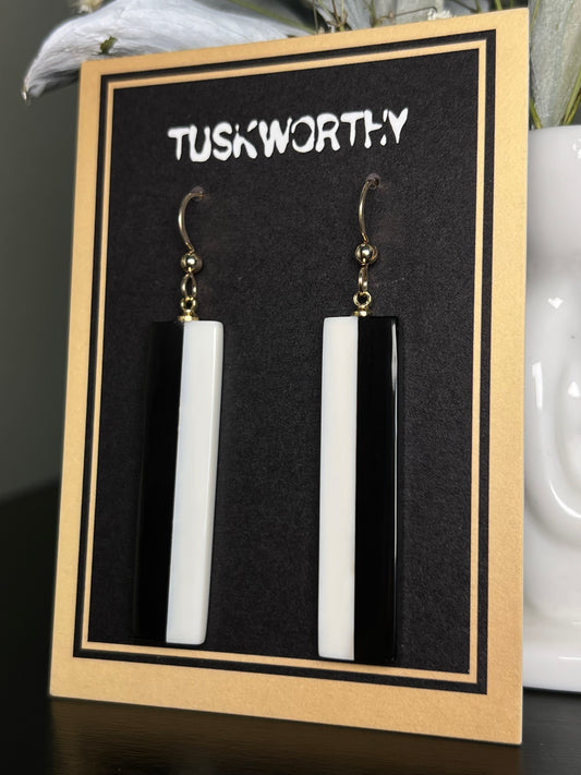 Ebony and Ivory Earrings