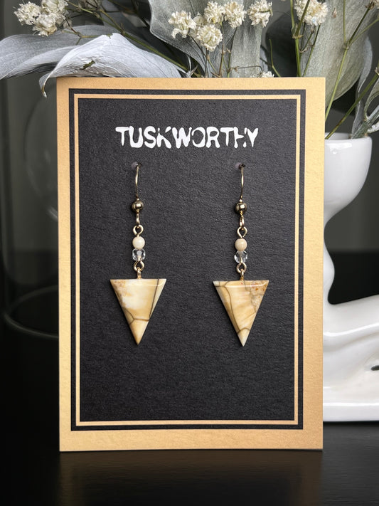 Tan Ivory Earrings
