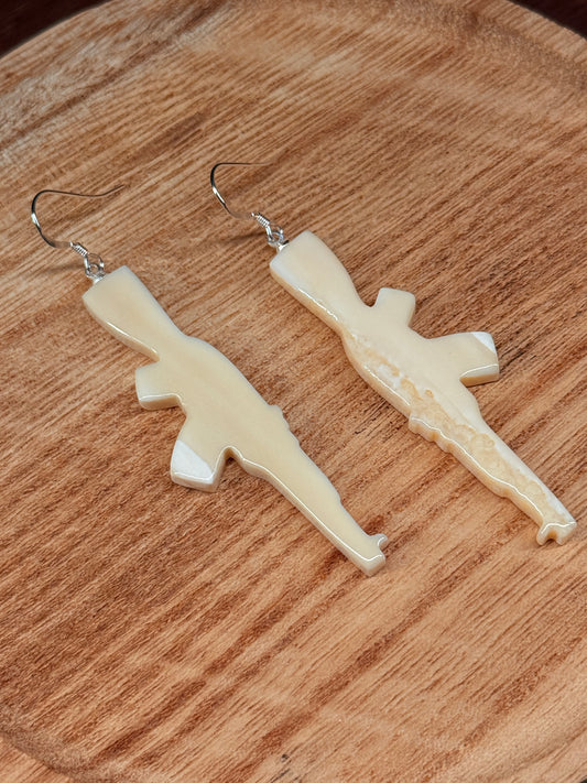 AK-47 Ivory Earrings