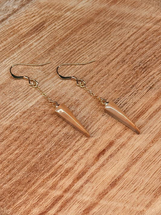 Mini Ivory Spike Earrings